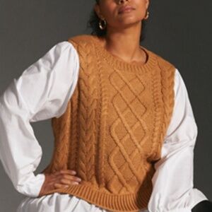 English Factory Sweater Vest & Blouse Layered Top